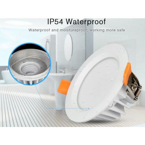 Miboxer 6W 15W RGB+CCT LED Downlight Moistureproof&Waterproof IP54 AC100~240V Round Ceiling Panel lamp 2.4G Remote APP Control