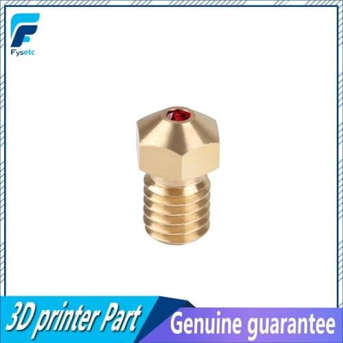 High Temperature E3D Ruby Nozzle V6 1.75mm Nozzles 0.4mm Compatible PETG ABS PET PEEK NYLON Ruby Nozzle For PRUSA I3 MK3/LulzBot