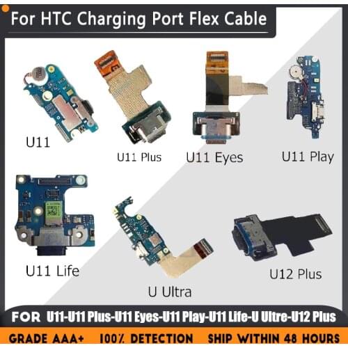 Charging Port PCB Board For HTC U11 Plus U11 Eyes U11 Play Life U Ultra U12 Plus Charging Port Flex Cable Ribbon Replacement USB