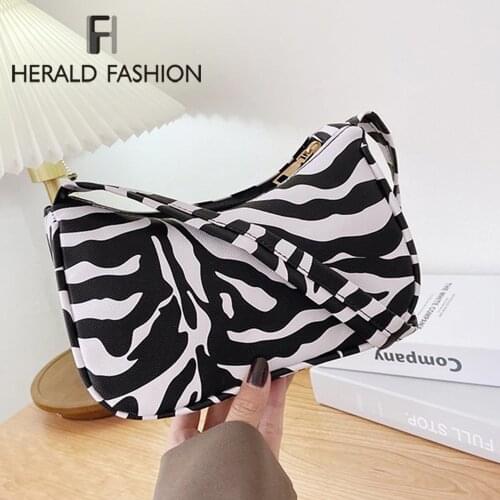 Women Totes Bags Retro Animal Zebra Cow Pattern Clutch Handbag Female Casual PU Leather Underarm Shoulder Shopping Tote Purse