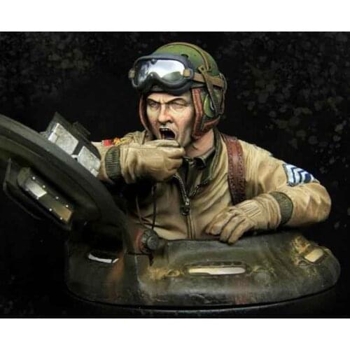 1/9 ancient warrior talk man bust with base Resin figure Model kits Miniature gk Unassembly Unpainted