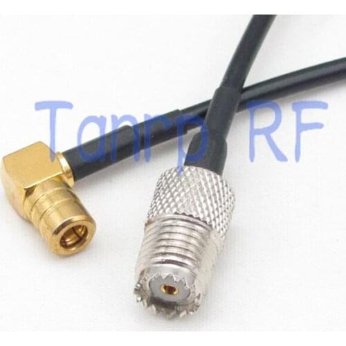 6in mini UHF female right angle to SMB female jack RF connector adapter 15CM Pigtail coaxial jumper RG174 extension cord cable