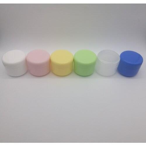 80pcs/lot 50g 50ml plastic cosmetic jar, empty cream jar for cosmetic packaging