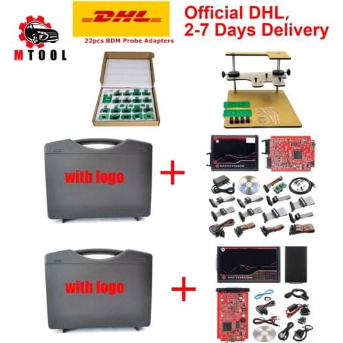 For Ktag V7.020 KESS V2.8 V2 V5.017 SW V2.25 v2.47 4 LED BDM Frame 22pcs Adapters K-TAG ECU Programmer with Toolbox