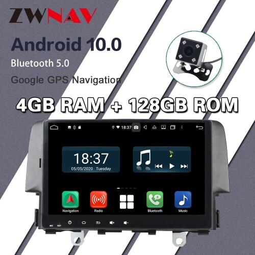 Car Radio For Honda Civic 2015-2017 Android 10 Navigation GPS Multimedia Player Auto Stereo Head Unit Bluetooth