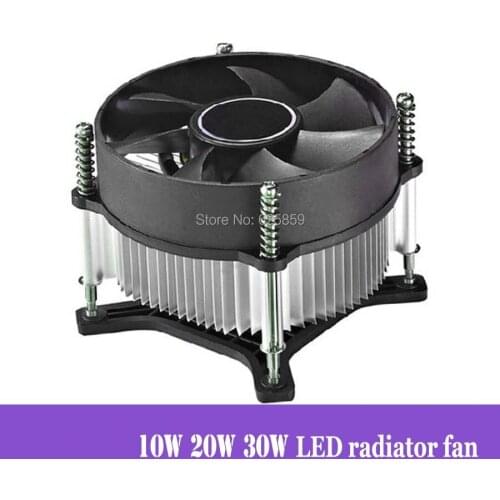 Free shipping 1pcs/lot 10W 20w 30w High Power LED Cooling Fan Aluminium Heatsink