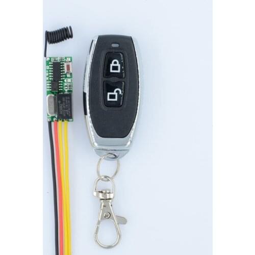 DC 5V 12V RF Wireless Radio Remote Control Switch Remote Control Lighting Mini Receiver Lock Unlock Button 315Mhz 433.92Mhz