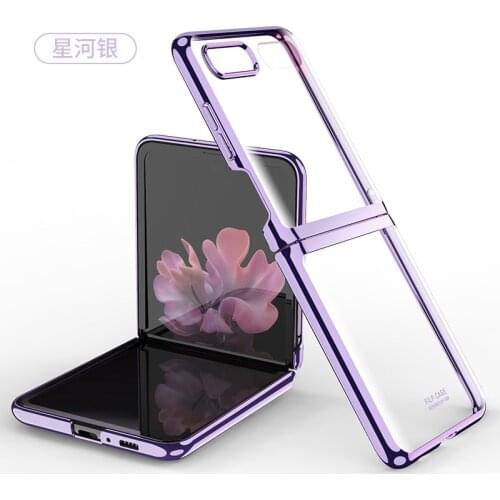 For for Samsung Galaxy Z flip mobile case folding creative transparent protective cover Z flip 5g mobile case