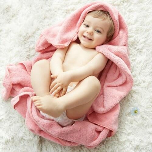 Childrens New Baby Micron Warm Color Soft Bath Towel 100 * 120cm Super Absorbent Baby Bath Towel Baby Newborn Products