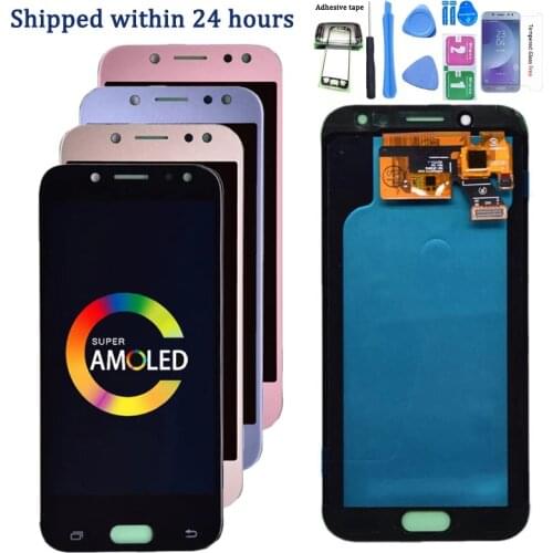 Super AMOLED LCD For Samsung Galaxy J5 2017 J530 J530F LCD Display Touch Screen Digitizer Assembly lcd for J5 Pro 2017 J5 Duos