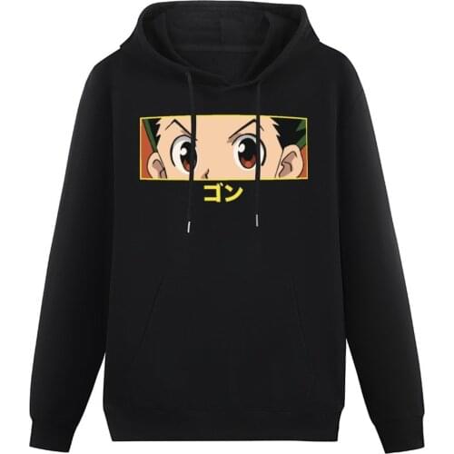 Mens Hoodies Hunter X Hunter Pullovers Hooded Sweatshirts Gon Devil Eye Print Anime Hoody Streetwear Tops
