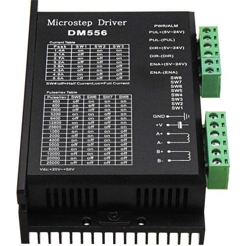 DM556 Stepper Motor Driver Board 5.6A DC 24-50V 57/86 2 Phase Stepping Driver For 3D Engraving Machine
