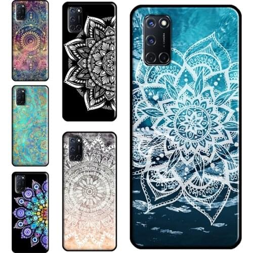 Elegant Mandala Floral Design Case For OPPO A15 A83 A91 A93 A31 A53 A5 A9 2020 A52 A72 A1K A3S A5S Reno2 Z F5 F7 Cover