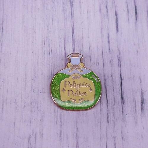 Polyjuice Potion Enamel Pin poter potions glitter witchcraft brooch pin