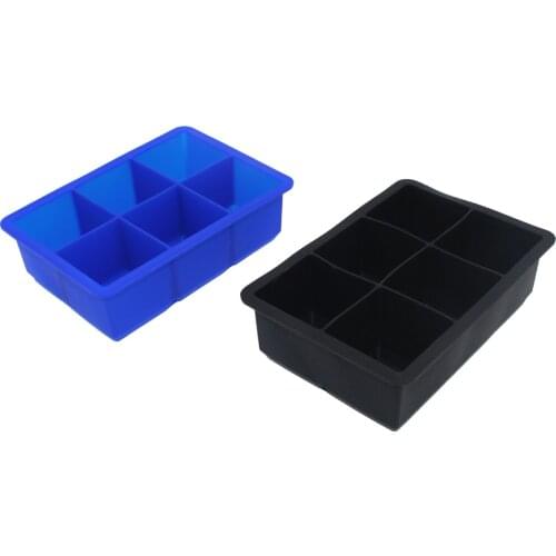 Large Size 6 Grid Ice Cream Make Mold Silicone Wedding Fruit Chocolate Decoration Tool Tray Jelly Pop Ice Cube Mold New