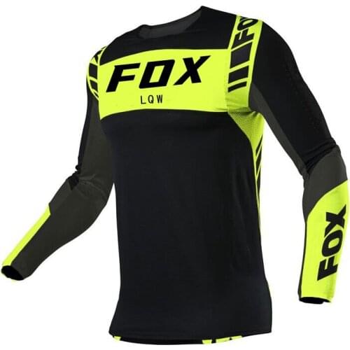 Mens Long Sleeve Thin Breathable Anti-sweat Cycling Shirt UV Protection Short Sleeve Motocross Jersey LQW Fox Mtb Downhill Bike