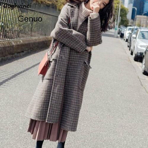 Genuo Women's Plaid Coats