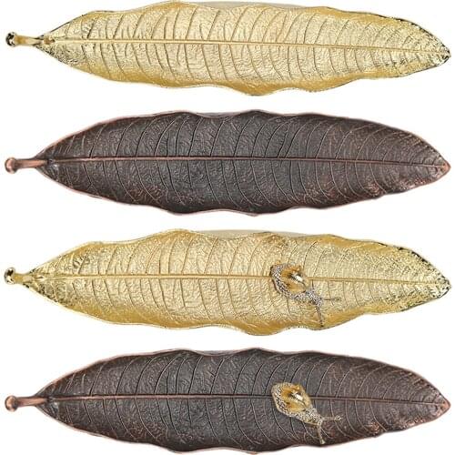 Lucky Gold Leaf Incense Burner Classic Alloy Aromatherapy Furnace Home Aromatic Censer Decorative Crafts Ornaments