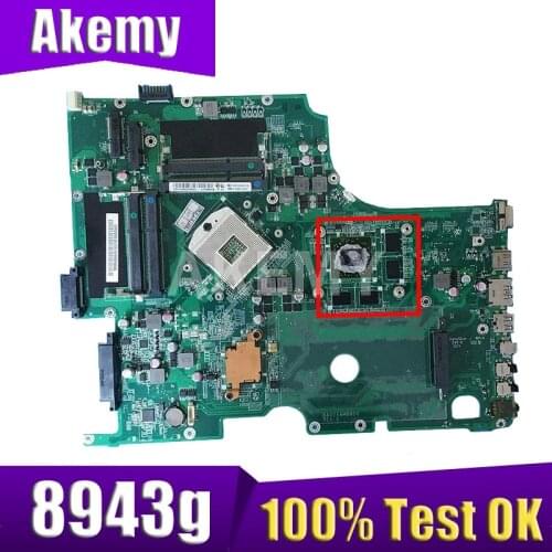 Akemy MBPUJ06001 MB.PUJ06.001 DA0ZYAMB8D0 For ACER Aspire 8943 8943g Laptop motherboard HD 5650 GPU 2 memory slot