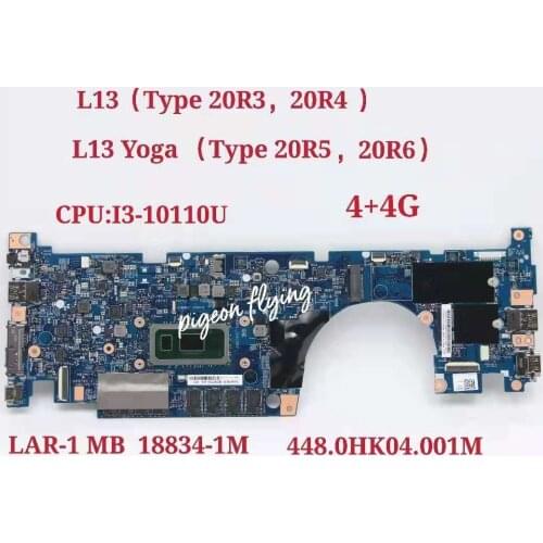 LAR-1 MB for Thinkpad L13 /L13 Yoga Laptop Motherboard CPU:i3-10110U 4+4G 188334-1M FRU:5B20W63678 5B20W63696 5B20W63672 5B20W63
