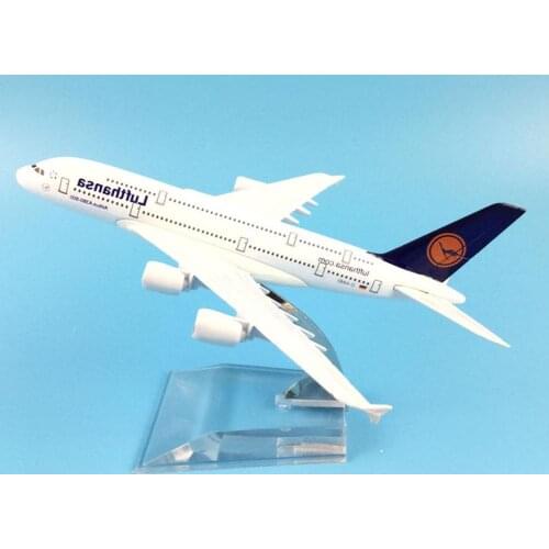 Air Lufthansa A380 Airlines Airplane Model Airbus 380 Airways 16cm Alloy Metal Plane Model w Stand Aircraft Model Plane