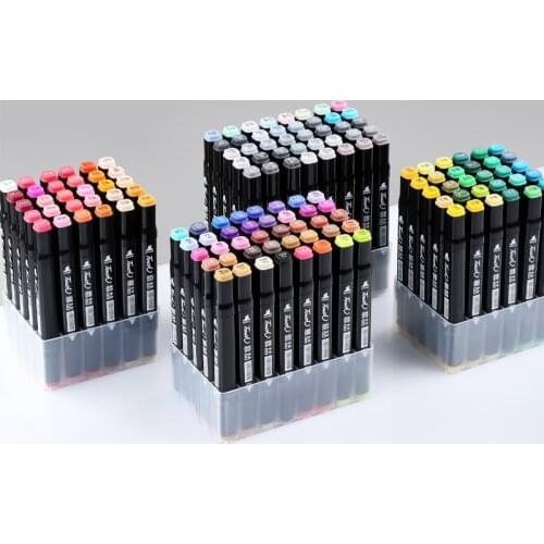 30/40 Slotes Markers Pencil Base Environmental Proctable Art Sketching Markers Brush Pens Organizer Desktop Table Stand Box