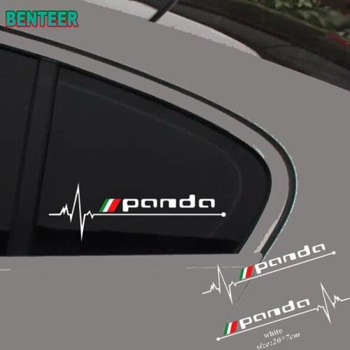 2pcs/lot car windows sticker for Fiat panda