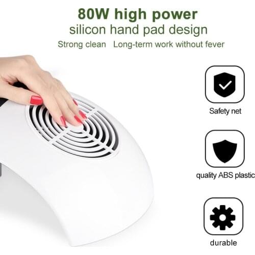 Nail Dust Collector Vacuum Cleaner for Manicures Hood Suction Powerful Dust Cleaner Nail Collector Nail Art Manicure Salon Tools