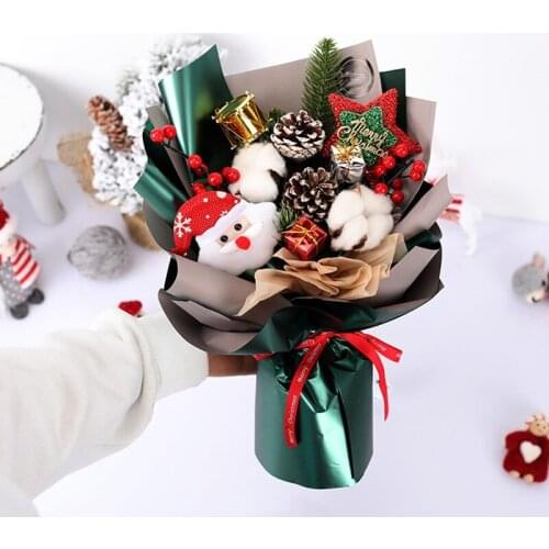 Christmas Wreath Front Door Hanging Garland Wall Ornament For Xmas Party Window Home Decor DIY Flower Eternal Floral Preserved