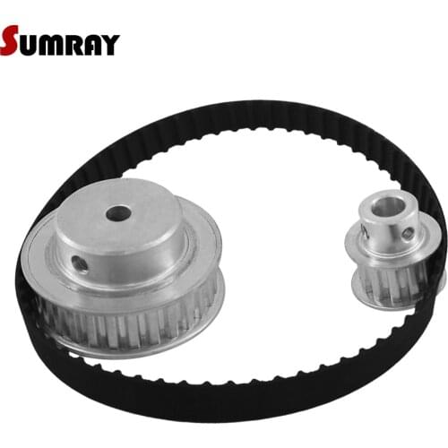 SUMRAY XL 10T 30T Timing Belt Pulley Set 11mm Width Reduction 1:3 120XL For Laser/CNC/Engraving Machines