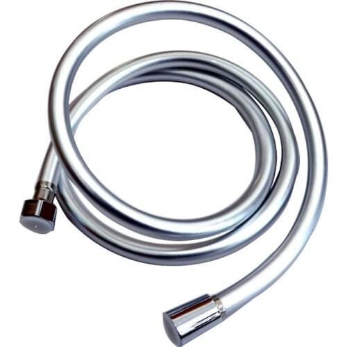 PVC High Pressure Silver PVC Smooth Shower Hose For Bath Handheld Shower Head Flexible Shower Hose Free Shipping