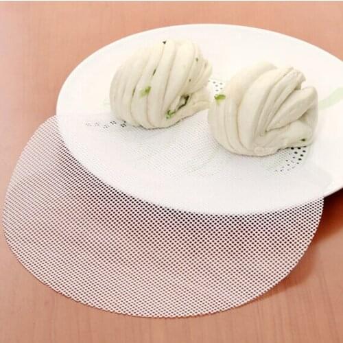 Baking Pastry Dim Sum Mesh home Kitchen Practical Silicone Steamer Non-Stick Pad Round Dumplings Mat baking tools Steamed Buns