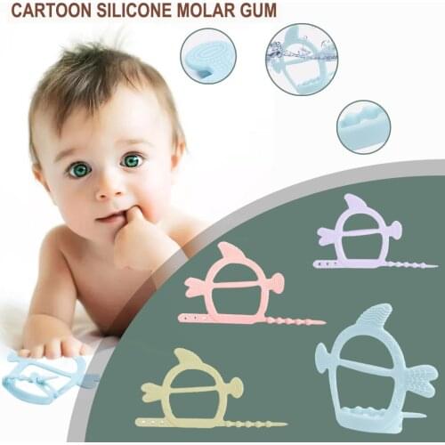 3# Silicone Teething Toys Toddlers Infants Baby Teething Toys Soft Silicone Cartoon Teether Holder Силиконовые Грызунки Грызунки