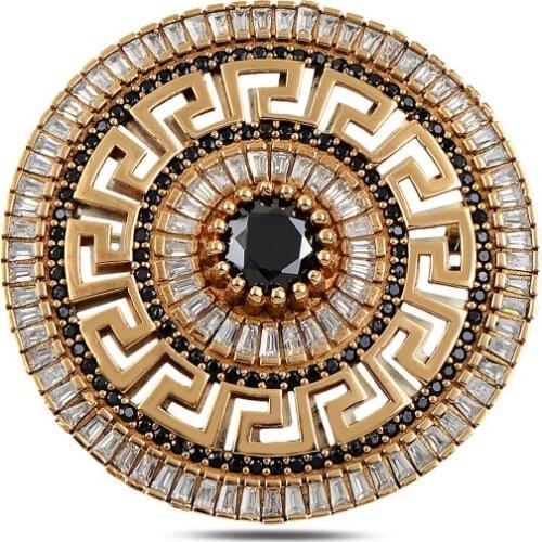 Silverlina Silver Zircon Stone Authentic Brooch