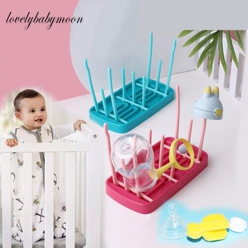 Baby Bottle Dry Rack Tree Storage Nipple Shelf Baby Pacifier Feeding Cup Holder Baby Bottle Cleaning Dryer Drainer Portable