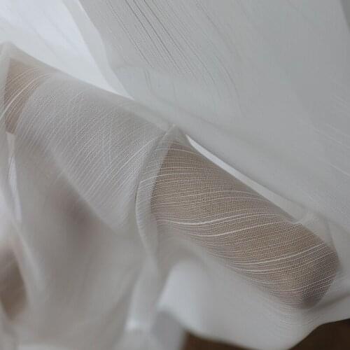 Cheap White Tulle Curtain Sheer Linen Curtains for Living Room Bedroom Kitchen Voile Tulle Sheer Curtains Window Treatments