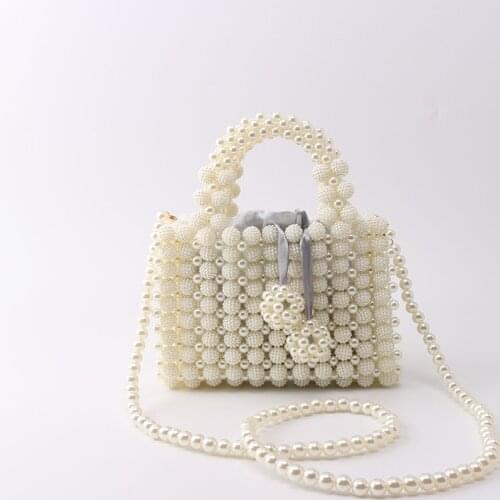 Bucket Design Women Evening Bags Hollow Out Style Beading Day Clutch With Small Pocket Money Purse Handbags