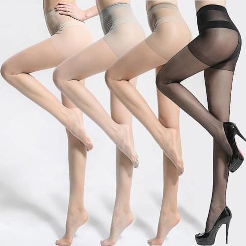 2 Pairs Women Invisible Stretchy Bottoming Ultra-thin Pantyhose Tights High Waist Sexy Stockings Leggings Elastic Female 2021