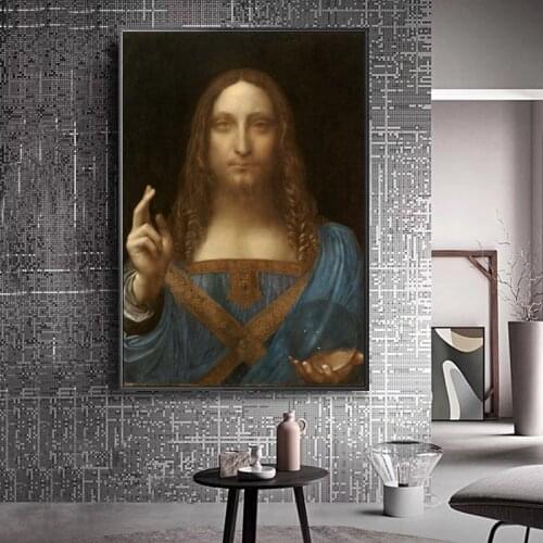 Famous Painting Wall Art Canvas Painting Reproductions By Leonardo Da Vinci Home Decorative Canvas Prin Cuadros for Living Room