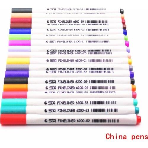 0.4 Mm 18 Colors Fine liner Pens Superfine Marker Pen Water Based Assorted Ink Arts Drawing For Children Graffiti Hook Fiber Pen