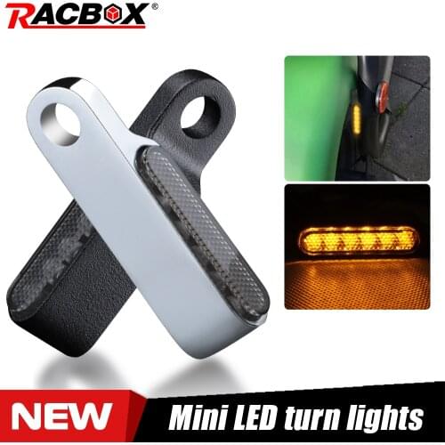2Pcs Motorcycle Signal Lights Lamp Amber Indicators LED Turn Signal Lamp Electric Bicycle Handlebar Blinker Black/Chrome 12V