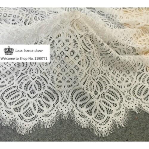 3M/ Lot Heavyweight line Exquisite Eyelash Lace Fabric Handmade Diy Curtain Decorative 150CM Wide wedding lace Accessories