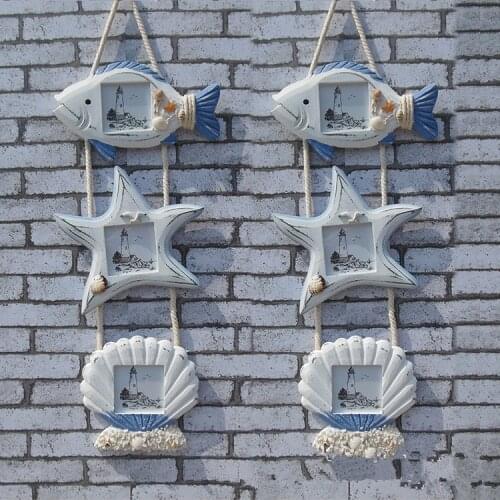 3pcs/set Mediterranean Wooden Photo Frame Set DIY Wall Picture Frames Home Decoration Home Decor Accessories Craft MP 005