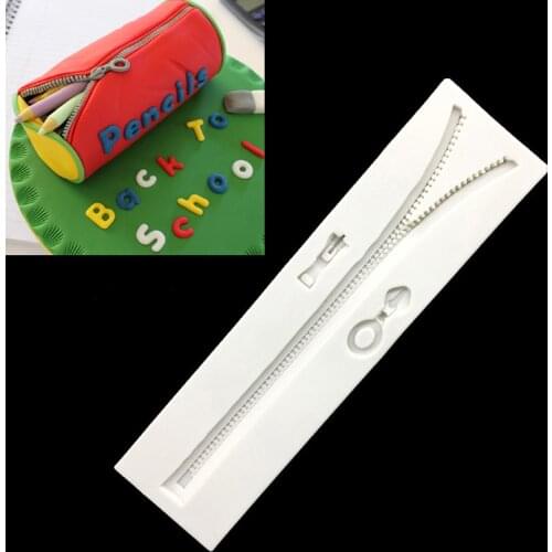 3D Silicone Zipper Shapes Fondant Cake Chocolate Candy Jello Silicone Decorating Mould Tools