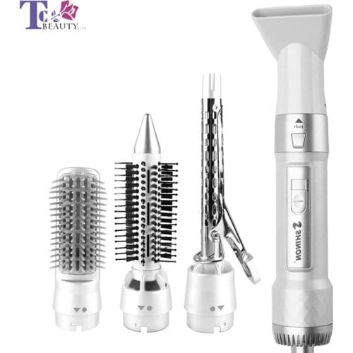 4 In 1 Multifunctional Electric Comb Curler Hair Dryer Rotating Curling Straight Hair Comb Portable Hair Changing Comb