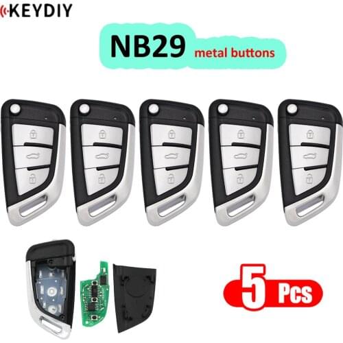 5pcs/lot Multi-functional KEYDIY Remote Key NB29 Metal Button for KD900 KD900+ URG200 KD-X2 5 Functions In One Key