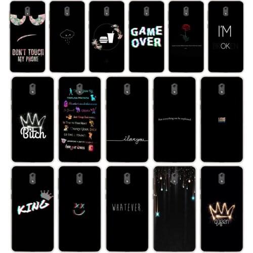 93AA Color text on a black background Silicone TPU Protective Cover Phone Case On Case For Nokia 2 2.3 3 3.1 5 5.1 Case Soft