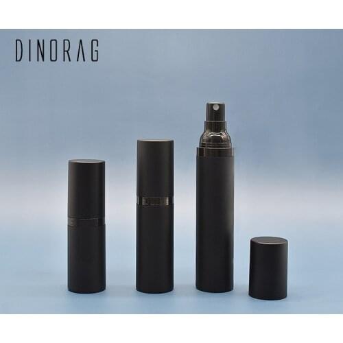 Dinorag 15/30/50ml Spray Bottle Travel Portable Black Perfumes Bottle Packaging Spray Lotion Split Bottle Jars For Cosmetics