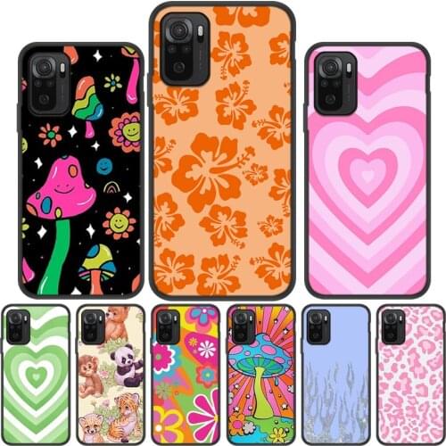 For Xiaomi Redmi Note 9 Pro Case Cute Bumper For Redmi Note 9S 9T 10 Pro Max 10S 8 Pro 8T Heart Print Silicone TPU Funda