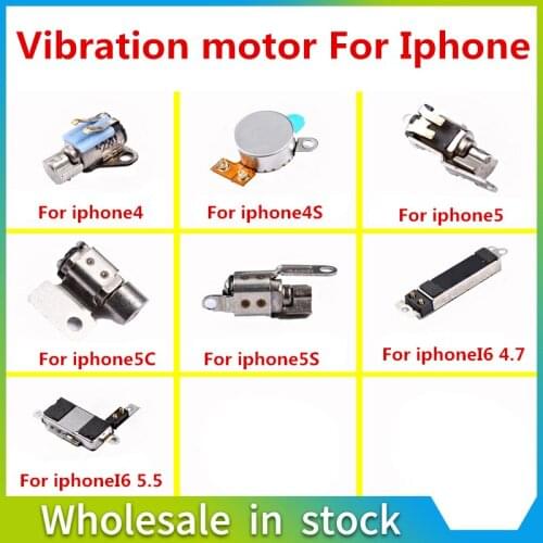For Iphone 6 5 4 6s 7 4G 4S 5c 5S 5G 6PLUS Vibrator Module Ribbon Flex Cable Motor Vibration Cell Phone Repair Spare Parts